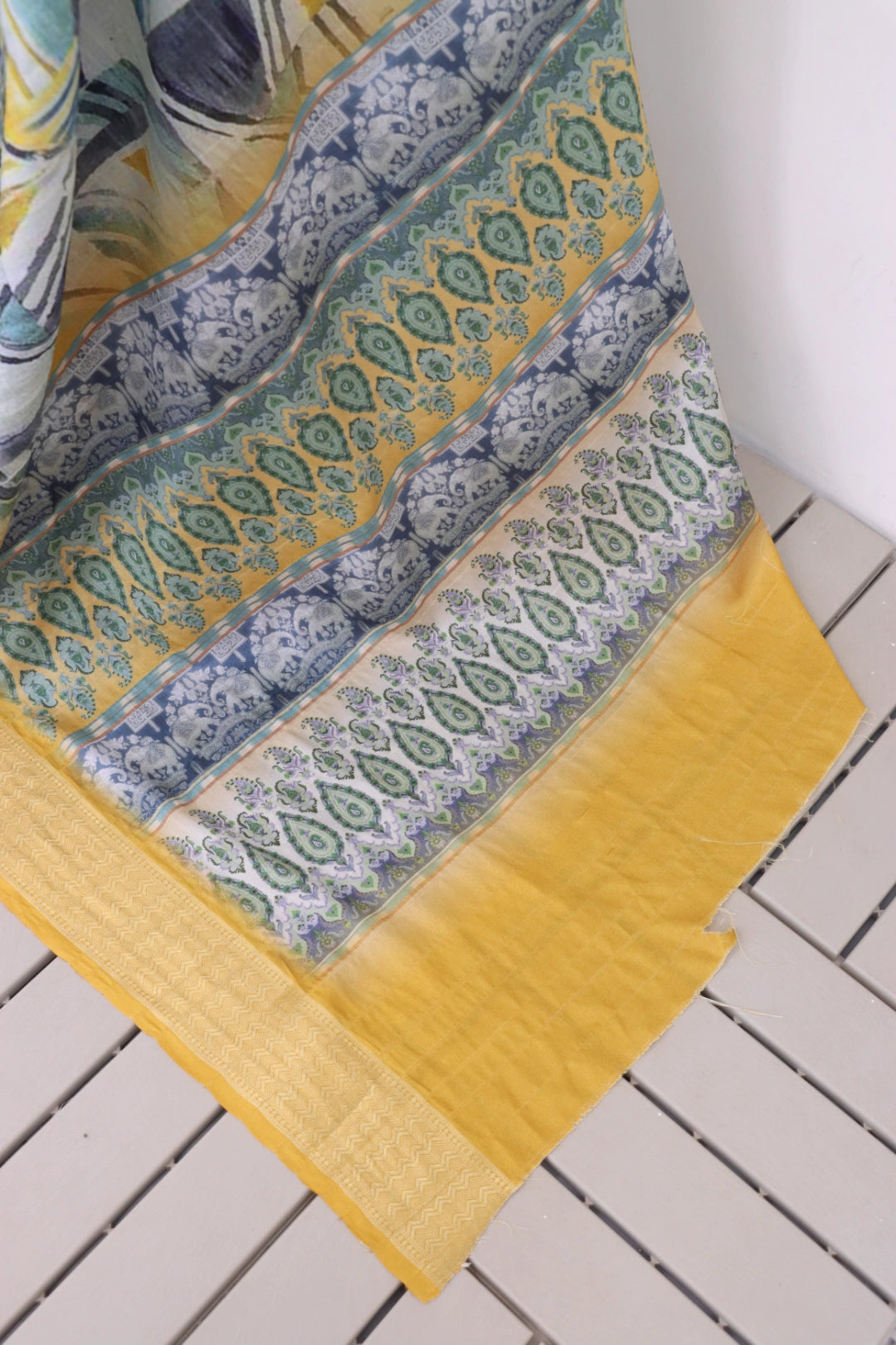 light yellow colour saree