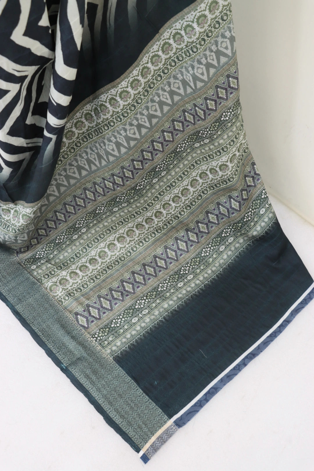 Black Printed Saree