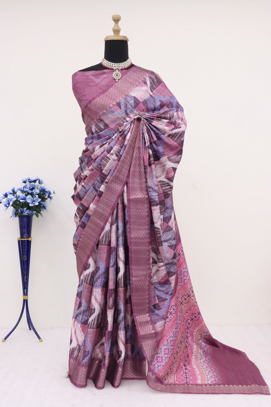dark jamuni colour saree